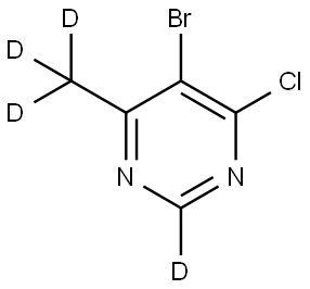 5-bromo-4-chloro-6-(methyl-d3)pyrimidine-2-d Structure