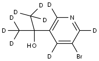 2-(5-bromopyridin-3-yl-2,4,6-d3)propan-1,1,1,3,3,3-d6-2-ol Structure