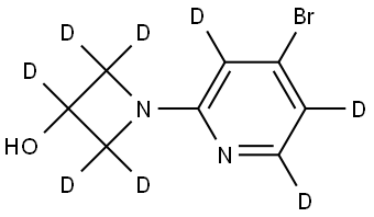 1-(4-bromopyridin-2-yl-3,5,6-d3)azetidin-2,2,3,4,4-d5-3-ol Structure