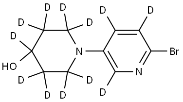 1-(6-bromopyridin-3-yl-2,4,5-d3)piperidin-2,2,3,3,4,5,5,6,6-d9-4-ol Structure