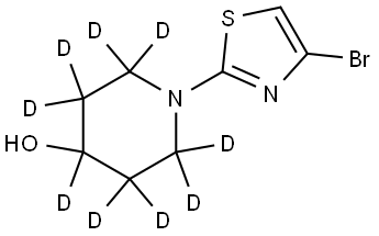 1-(4-bromothiazol-2-yl)piperidin-2,2,3,3,4,5,5,6,6-d9-4-ol 구조식 이미지