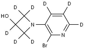 1-(2-bromopyridin-3-yl-4,5,6-d3)azetidin-2,2,3,4,4-d5-3-ol Structure