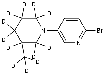 2-bromo-5-(3-(methyl-d3)piperidin-1-yl-2,2,3,4,4,5,5,6,6-d9)pyridine Structure