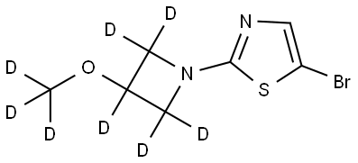 5-bromo-2-(3-(methoxy-d3)azetidin-1-yl-2,2,3,4,4-d5)thiazole Structure