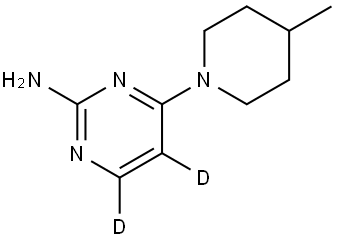4-(4-methylpiperidin-1-yl)pyrimidin-5,6-d2-2-amine 구조식 이미지