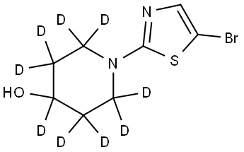 1-(5-bromothiazol-2-yl)piperidin-2,2,3,3,4,5,5,6,6-d9-4-ol Structure