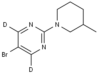 5-bromo-2-(3-methylpiperidin-1-yl)pyrimidine-4,6-d2 Structure