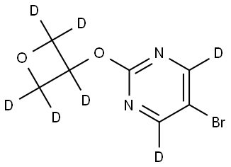 5-bromo-2-((oxetan-3-yl-d5)oxy)pyrimidine-4,6-d2 Structure