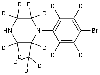 1-(4-bromophenyl-2,3,5,6-d4)-2-(methyl-d3)piperazine-2,3,3,5,5,6,6-d7 Structure