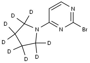 2-bromo-4-(pyrrolidin-1-yl-d8)pyrimidine Structure