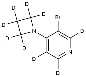4-(azetidin-1-yl-d6)-3-bromopyridine-2,5,6-d3 Structure