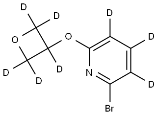 2-bromo-6-((oxetan-3-yl-d5)oxy)pyridine-3,4,5-d3 Structure