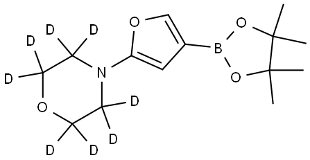 4-(4-(4,4,5,5-tetramethyl-1,3,2-dioxaborolan-2-yl)furan-2-yl)morpholine-2,2,3,3,5,5,6,6-d8 구조식 이미지