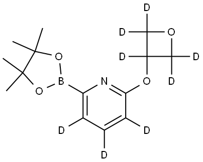 2-((oxetan-3-yl-d5)oxy)-6-(4,4,5,5-tetramethyl-1,3,2-dioxaborolan-2-yl)pyridine-3,4,5-d3 Structure