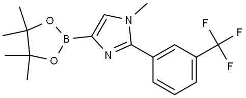 1-methyl-4-(4,4,5,5-tetramethyl-1,3,2-dioxaborolan-2-yl)-2-(3-(trifluoromethyl)phenyl)-1H-imidazole Structure