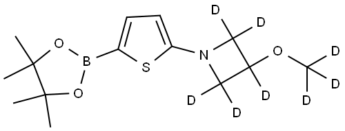 3-(methoxy-d3)-1-(5-(4,4,5,5-tetramethyl-1,3,2-dioxaborolan-2-yl)thiophen-2-yl)azetidine-2,2,3,4,4-d5 Structure