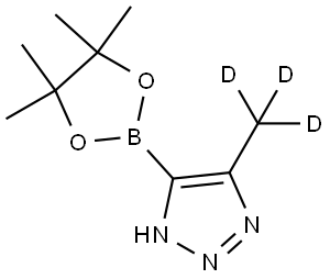 5-(methyl-d3)-4-(4,4,5,5-tetramethyl-1,3,2-dioxaborolan-2-yl)-1H-1,2,3-triazole Structure