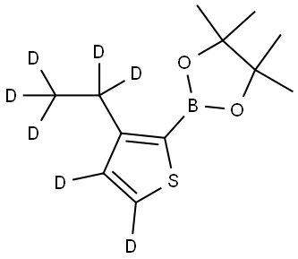 2-(3-(ethyl-d5)thiophen-2-yl-4,5-d2)-4,4,5,5-tetramethyl-1,3,2-dioxaborolane Structure