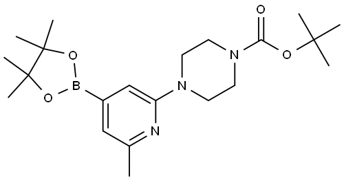 tert-butyl 4-(6-methyl-4-(4,4,5,5-tetramethyl-1,3,2-dioxaborolan-2-yl)pyridin-2-yl)piperazine-1-carboxylate 구조식 이미지