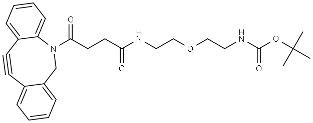 DBCO-PEG1-NH-Boc Structure