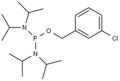 1-((3-chlorobenzyl)oxy)-N,N,N',N'-tetraisopropylphosphinediamine Structure