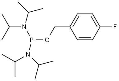 1-((4-fluorobenzyl)oxy)-N,N,N',N'-tetraisopropylphosphinediamine Structure