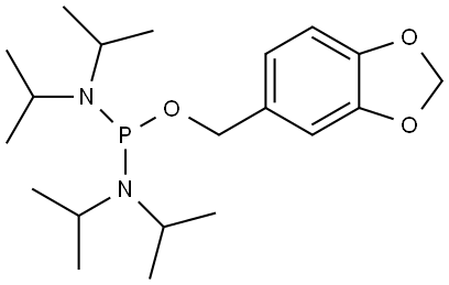 1-(benzo[d][1,3]dioxol-5-ylmethoxy)-N,N,N',N'-tetraisopropylphosphinediamine Structure