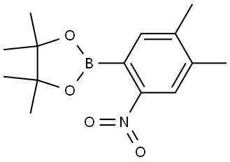 2-(4,5-dimethyl-2-nitrophenyl)-4,4,5,5-tetramethyl-1,3,2-dioxaborolane 구조식 이미지