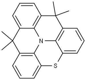 8H,12H-Benzo[1,9]quinolizino[3,4,5,6,7-klmn]phenothiazine, 8,8,12,12-tetramethyl- Structure