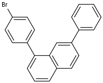 Naphthalene, 1-(4-bromophenyl)-7-phenyl- Structure