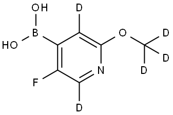 (5-fluoro-2-(methoxy-d3)pyridin-4-yl-3,6-d2)boronic acid Structure