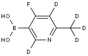 (4-fluoro-6-(methyl-d3)pyridin-3-yl-2,5-d2)boronic acid Structure