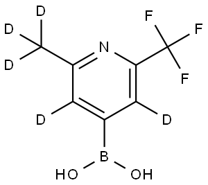 (2-(methyl-d3)-6-(trifluoromethyl)pyridin-4-yl-3,5-d2)boronic acid Structure