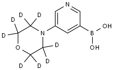 (5-(morpholino-d8)pyridin-3-yl)boronic acid 구조식 이미지