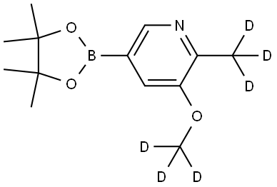 3-(methoxy-d3)-2-(methyl-d3)-5-(4,4,5,5-tetramethyl-1,3,2-dioxaborolan-2-yl)pyridine Structure