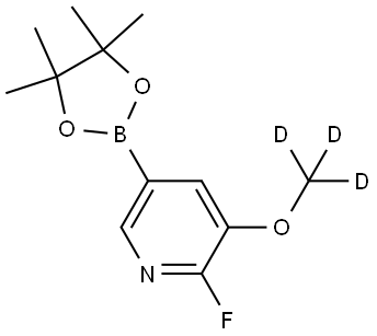 2-fluoro-3-(methoxy-d3)-5-(4,4,5,5-tetramethyl-1,3,2-dioxaborolan-2-yl)pyridine Structure