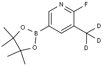 2-fluoro-3-(methyl-d3)-5-(4,4,5,5-tetramethyl-1,3,2-dioxaborolan-2-yl)pyridine 구조식 이미지