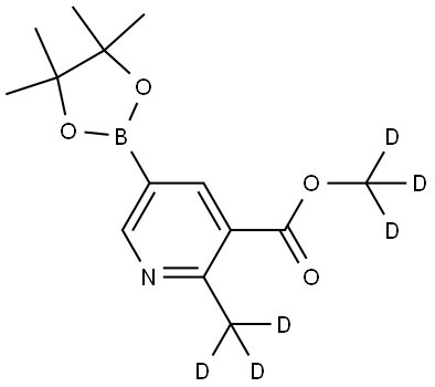 methyl-d3 2-(methyl-d3)-5-(4,4,5,5-tetramethyl-1,3,2-dioxaborolan-2-yl)nicotinate 구조식 이미지