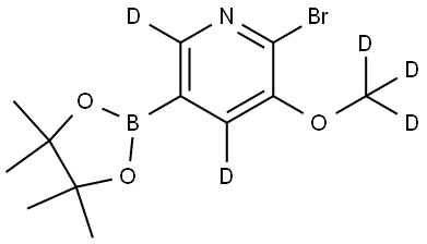 2-bromo-3-(methoxy-d3)-5-(4,4,5,5-tetramethyl-1,3,2-dioxaborolan-2-yl)pyridine-4,6-d2 구조식 이미지