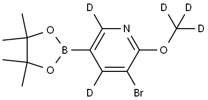 3-bromo-2-(methoxy-d3)-5-(4,4,5,5-tetramethyl-1,3,2-dioxaborolan-2-yl)pyridine-4,6-d2 Structure