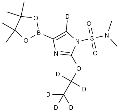 2-(ethoxy-d5)-N,N-dimethyl-4-(4,4,5,5-tetramethyl-1,3,2-dioxaborolan-2-yl)-1H-imidazole-1-sulfonamide-5-d 구조식 이미지