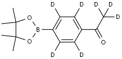 1-(4-(4,4,5,5-tetramethyl-1,3,2-dioxaborolan-2-yl)phenyl-2,3,5,6-d4)ethan-1-one-2,2,2-d3 Structure