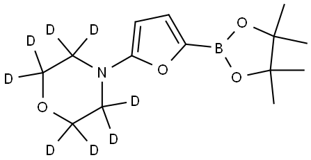 4-(5-(4,4,5,5-tetramethyl-1,3,2-dioxaborolan-2-yl)furan-2-yl)morpholine-2,2,3,3,5,5,6,6-d8 Structure