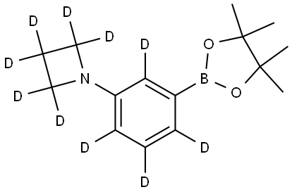 1-(3-(4,4,5,5-tetramethyl-1,3,2-dioxaborolan-2-yl)phenyl-2,4,5,6-d4)azetidine-2,2,3,3,4,4-d6 Structure