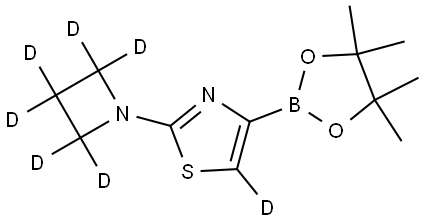 2-(azetidin-1-yl-d6)-4-(4,4,5,5-tetramethyl-1,3,2-dioxaborolan-2-yl)thiazole-5-d Structure