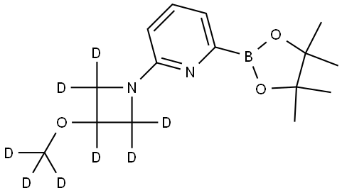 2-(3-(methoxy-d3)azetidin-1-yl-2,2,3,4,4-d5)-6-(4,4,5,5-tetramethyl-1,3,2-dioxaborolan-2-yl)pyridine Structure