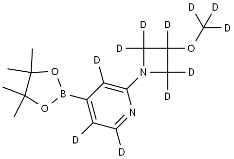 2-(3-(methoxy-d3)azetidin-1-yl-2,2,3,4,4-d5)-4-(4,4,5,5-tetramethyl-1,3,2-dioxaborolan-2-yl)pyridine-3,5,6-d3 Structure