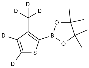 4,4,5,5-tetramethyl-2-(3-(methyl-d3)thiophen-2-yl-4,5-d2)-1,3,2-dioxaborolane Structure