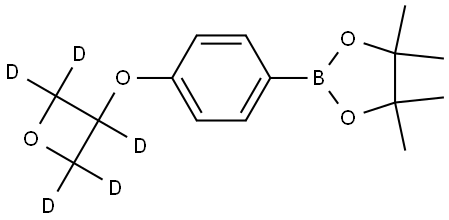 4,4,5,5-tetramethyl-2-(4-((oxetan-3-yl-d5)oxy)phenyl)-1,3,2-dioxaborolane 구조식 이미지