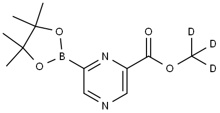 methyl-d3 6-(4,4,5,5-tetramethyl-1,3,2-dioxaborolan-2-yl)pyrazine-2-carboxylate Structure